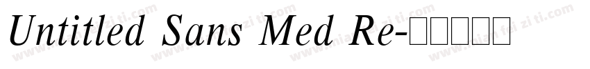 Untitled Sans Med Re字体转换